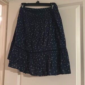 MADWELL Smock-Waist Ruffle Mini Skirt Bandana Flower  TOP AND SKIRT COMBO